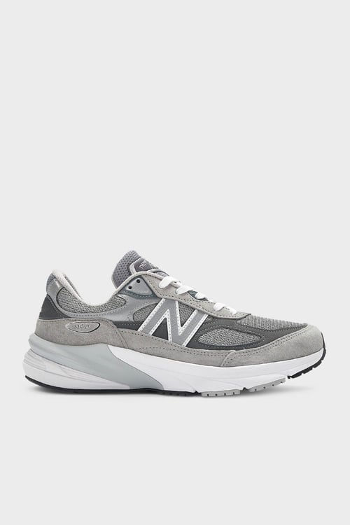 Hakiki Deri Kalın Taban Sneaker Unisex Ayakkabı W990GL6 GRİ