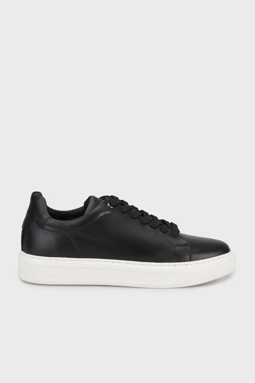 Hakiki Deri Sneaker Erkek Ayakkabı 15218661S2 SİYAH-BEYAZ