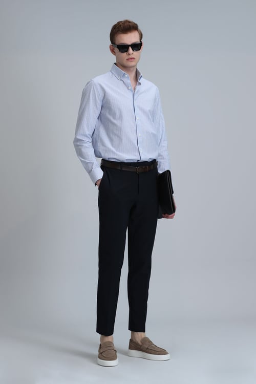 Hery Normal Bel Dar Paça Slim Fit Chino Erkek Pantolon 111190318 LACİVERT