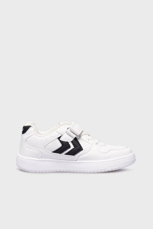 Hummel Logolu Bağcık ve Cırtlı Sneaker Unisex Çocuk Ayakkabı 900713-9124 BEYAZ-SİYAH