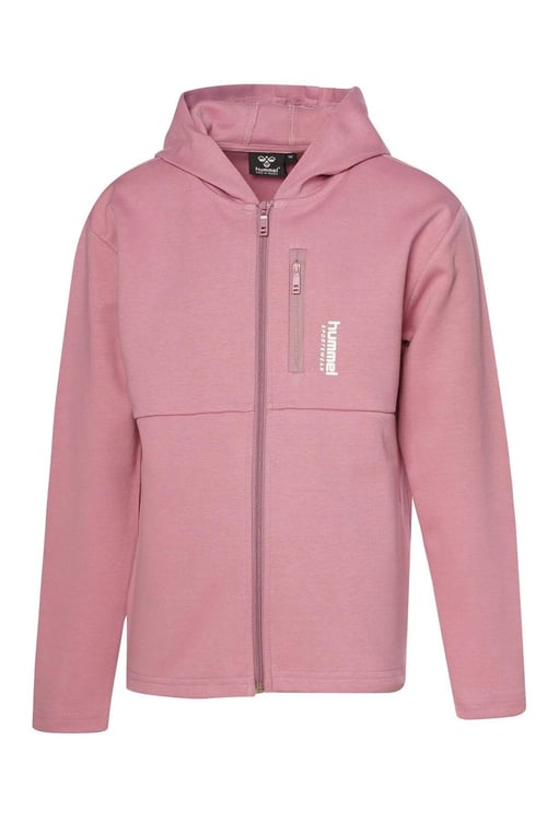 Hummel Logolu Regular Fit Kapüşonlu Fermuarlı Kız Çocuk Sweat 922351-3325 GÜL KURUSU