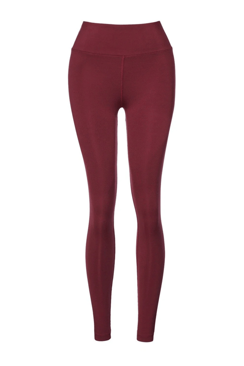 Hummel Logolu Slim Fit Yüksek Bel Dar Paça Bayan Tayt 932349-3858 BORDO