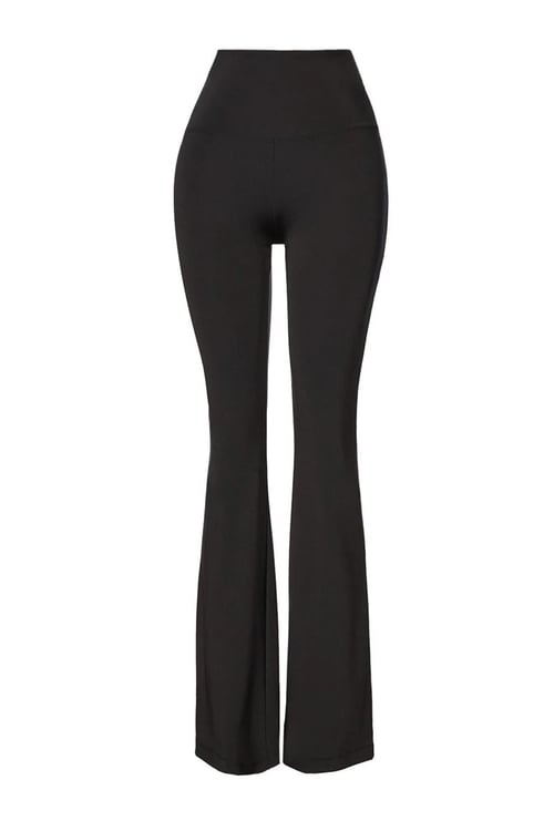Hummel Logolu Streç Slim Fit Yüksek Bel İspanyol Paça Bayan Eşofman Altı 932317-2001 SİYAH