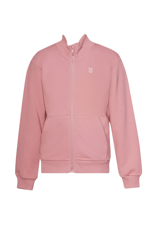 Hummel Pamuklu Regular Fit Dik Yaka Fermuarlı Unisex Çocuk Sweat 922380-3325 PEMBE