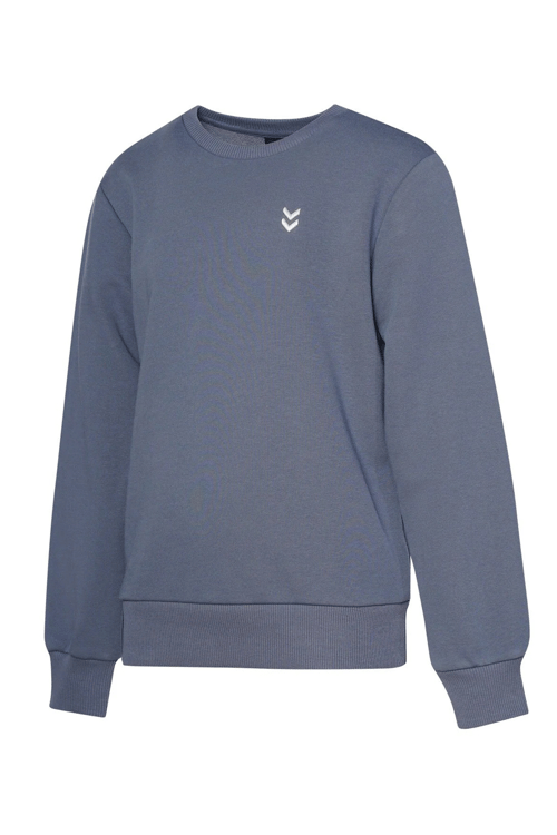 Hummel Pamuklu Regular Fit Logolu Bisiklet Yaka Unisex Çocuk Sweat 922379-8588 MAVİ