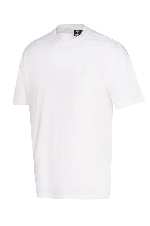 Hummel Pamuklu Regular Fit Logolu Bisiklet Yaka Erkek T Shirt 912263-9001 BEYAZ