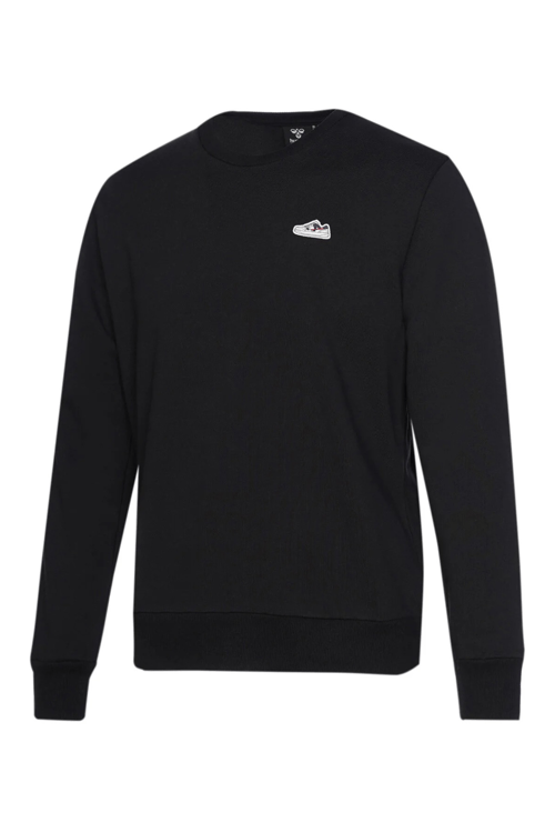 Hummel Pamuklu Regular Fit Nakışlı Arma Bisiklet Yaka Erkek Sweat 922191-2001 SİYAH