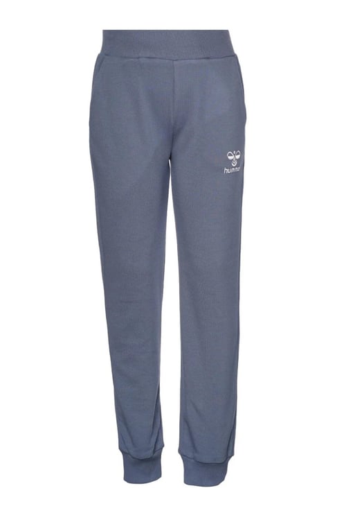 Hummel Pamuklu Regular Fit Normal Bel Lastikli Paça Unisex Çocuk Eşofman Altı 931613-8588 İNDİGO
