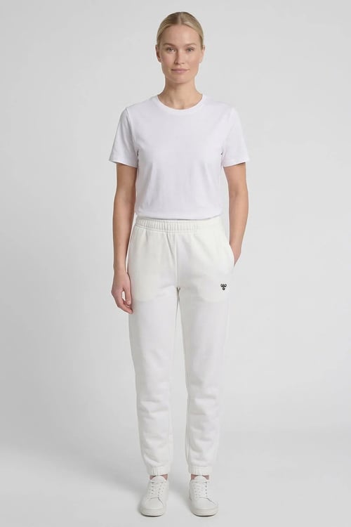 Hummel Pamuklu Regular Fit Normal Bel Jogger Kadın Eşofman Altı 931895-9003 BEYAZ