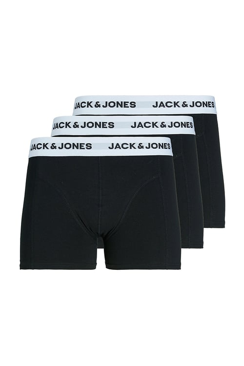 Jack & Jones Additionals Jacbasic Streç Pamuklu Logolu 3 Pack Erkek Boxer 12213629 SİYAH