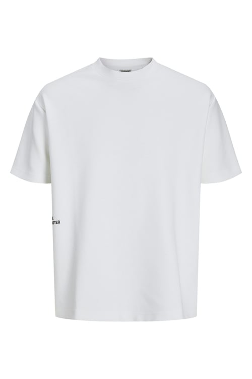 Jack & Jones Core Jcokınetic Streç Pamuklu Oversize Fit Sıfır Yaka Erkek T Shirt 12265429 BEYAZ