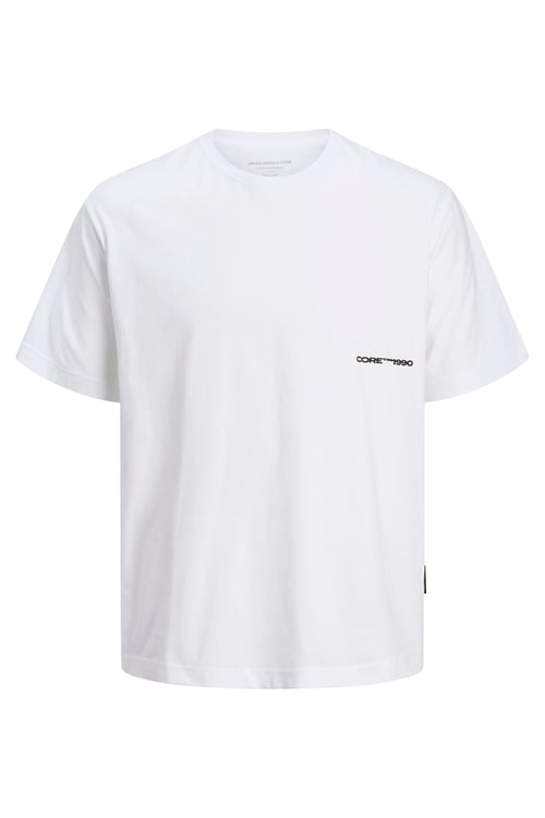 Jack & Jones Core Jcoprime Regular Fit Bisiklet Yaka Sırt Baskılı Erkek T Shirt 12276586 BEYAZ