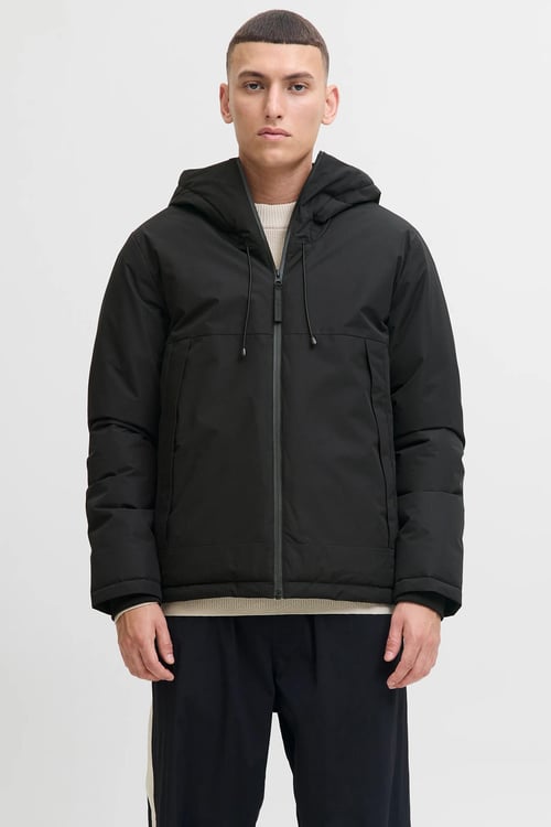 Jack & Jones Core Jcounion Regular Fit Kapüşonlu Erkek Mont 12285586 SİYAH