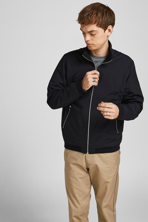 Jack & Jones Essentials Suya Dayanıklı Regular Fit Bomber Erkek Ceket 12204277 SİYAH