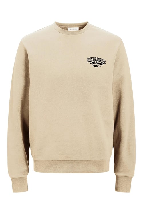 Jack & Jones Jjmakoto Regular Fit Bisiklet Yaka Erkek Sweat 12278601 KREM