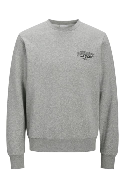 Jack & Jones Jjmakoto Regular Fit Bisiklet Yaka Erkek Sweat 12278601 AÇIK GRİ