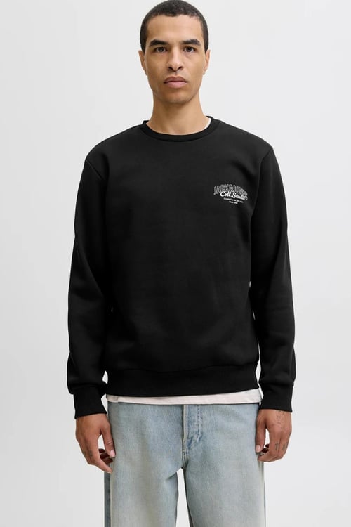 Jack & Jones Jjmakoto Regular Fit Bisiklet Yaka Erkek Sweat 12278601 SİYAH