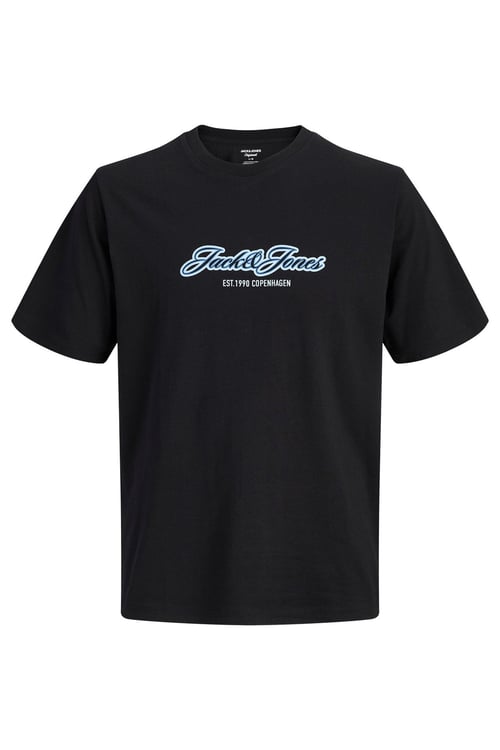 Jack & Jones Originals Baskılı % 100 Pamuk Regular Fit Bisiklet Yaka Erkek T Shirt 12297893 SİYAH