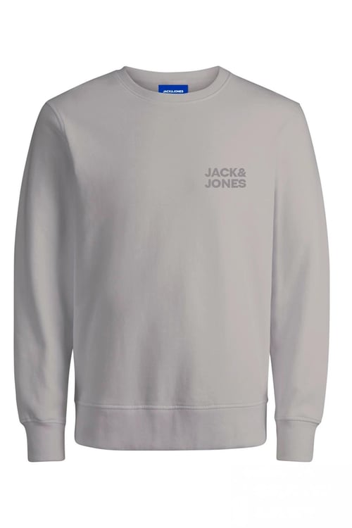 Jack & Jones Originals Jorlogo Pamuklu Relaxed Fit Logolu Bisiklet Yaka Erkek Sweat 12290659 GRİ