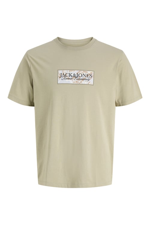 Jack & Jones Originals Jormontauk Logolu Pamuklu Erkek T Shirt 12297890 Olive
