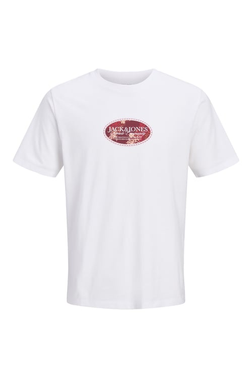 Jack & Jones Originals Jormontauk Logolu Pamuklu Erkek T Shirt 12297890 BEYAZ