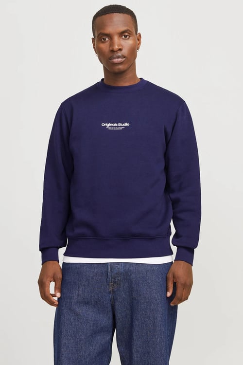 Jack & Jones Originals Jorvesterbro Bisiklet Yaka Relaxed Fit Erkek Sweat 12241694 Civit