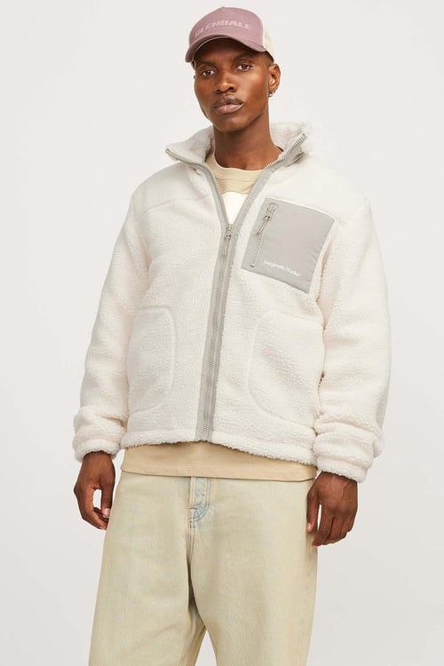 Jack & Jones Originals Jorvesterbro Regular Fit Dik Yaka Peluş Erkek Mont 12260450 KREM