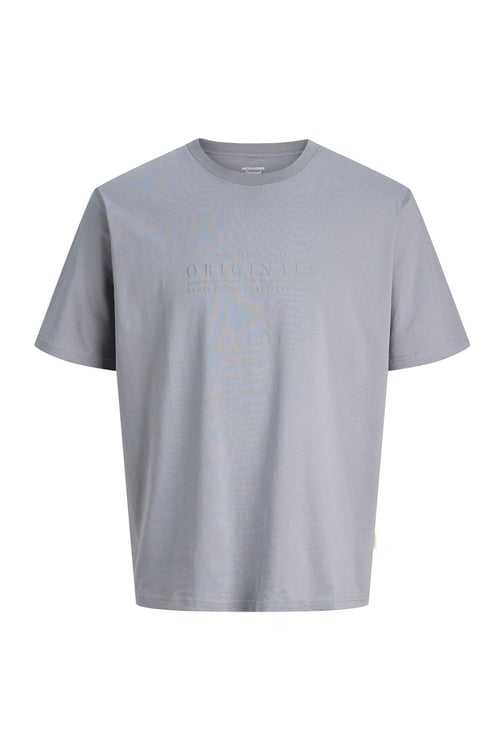 Jack & Jones Originals Logolu Pamuklu Regular Fit Bisiklet Yaka Erkek T Shirt 12290315 GRİ