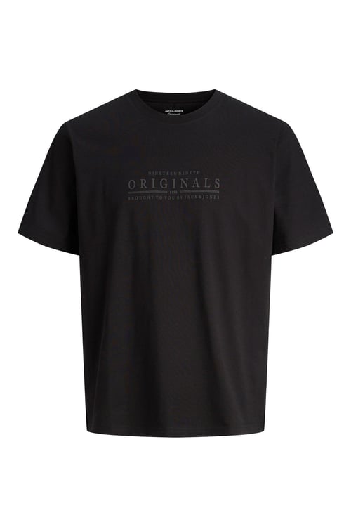 Jack & Jones Originals Logolu Pamuklu Regular Fit Bisiklet Yaka Erkek T Shirt 12290315 SİYAH