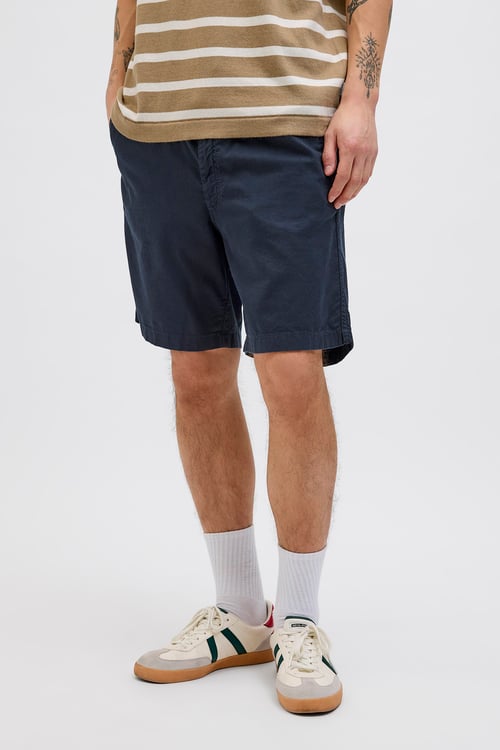 Jack & Jones Pants Studio Jpstjaıden Keten Karışımlı Relaxed Fit Normal Bel Erkek Short 12274968 LACİVERT