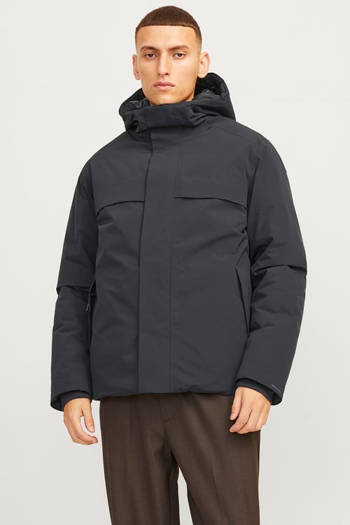 Jack & Jones Premium Jprblawave Suya Dayanıklı Regular Fit Kapüşonlu Erkek Mont 12259457 KOYU LACIVERT