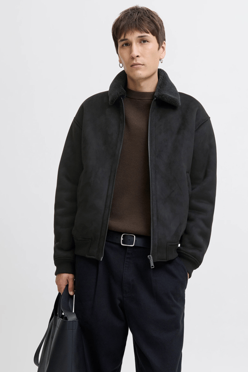 Jack & Jones Premium Jprbluluke Regular Fit Fermuarlı Erkek Ceket 12282444 SİYAH