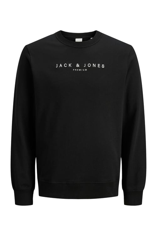 Jack & Jones Premium Jprccjayson Pamuklu Regular Fit Bisiklet Yaka Erkek Sweat 12283436 SİYAH