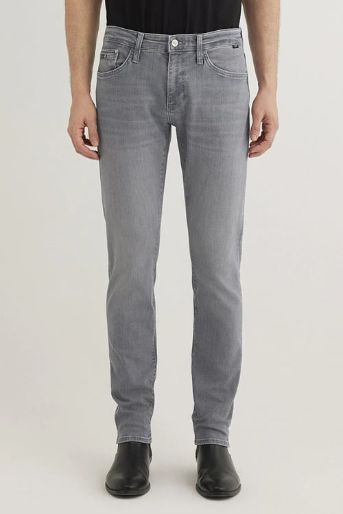 James Pamuklu Skinny Fit Normal Bel Dar Paça Jeans Erkek Kot Pantolon 0042489350 GRİ