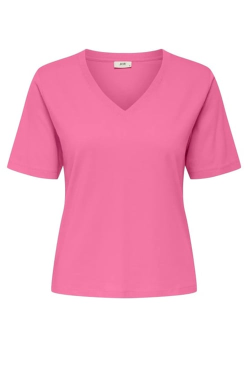 Jdy Jdyrex % 100 Pamuk Regular Fit V Yaka Kadın T Shirt 15352294 PEMBE