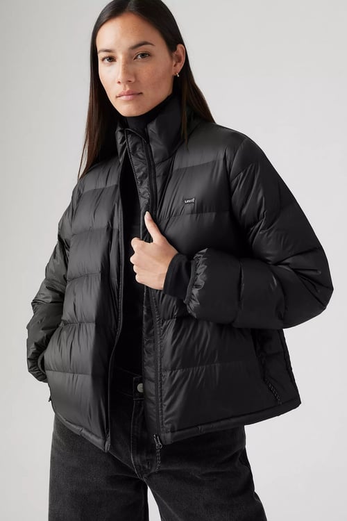 Kapitoneli Regular Fit Dik Yaka Kadın Mont A8320-0000 SİYAH
