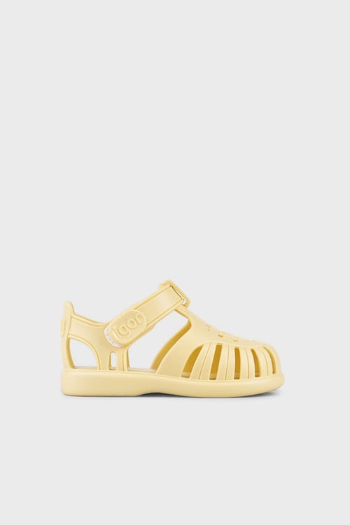 Kaymayı Önleyen Flex Foam Cırtlı Unisex Çocuk Sandalet S10271 SARI