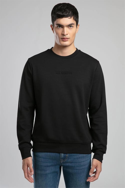 Lee Cooper Noahes Logolu Pamuklu Regular Fit Bisiklet Yaka Erkek Sweat 261 LCM 241058 8101 SİYAH