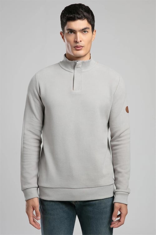 Lee Cooper Pamuklu Regular Fit Fermuarlı Dik Yaka Erkek Sweat 261 LCM 241068 1201 BEJ