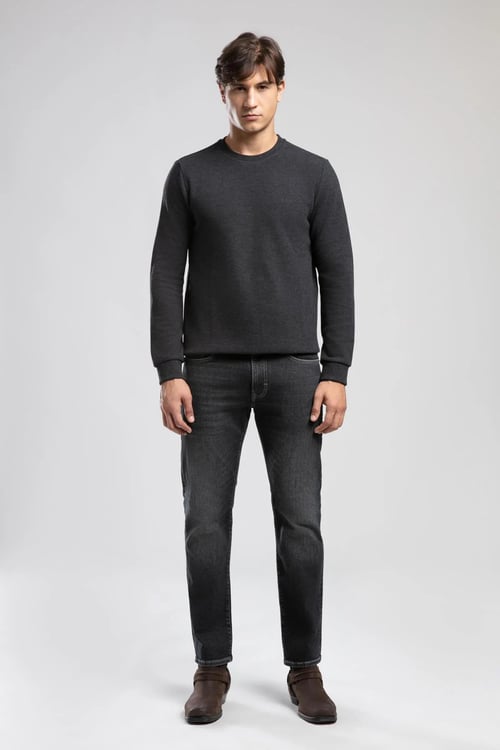 Lee Cooper Pamuklu Regular Fit Logolu Bisiklet Yaka Erkek Sweat 261 LCM 241063 7501 ANTRASİT