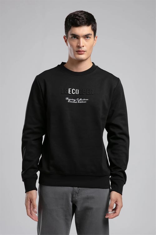Lee Cooper Pamuklu Regular Fit Logolu Bisiklet Yaka Erkek Sweat 261 LCM 241043 8101 SİYAH