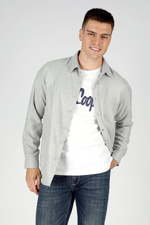 Lee Cooper Regular Fit Klasik Yaka Erkek Gömlek 251 LCM 241063 7101 GRİ