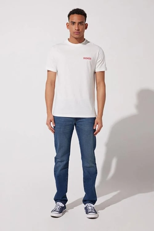 Lee Pamuklu Regular Fit Bisiklet Yaka Erkek T Shirt L231710 100 BEYAZ