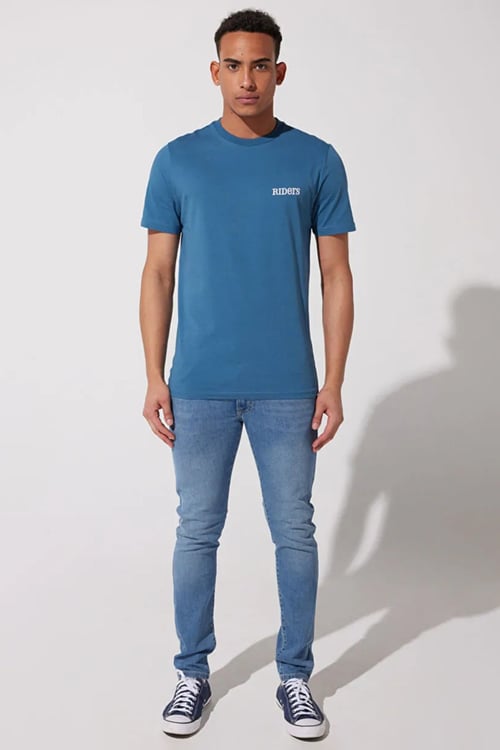 Lee Pamuklu Regular Fit Bisiklet Yaka Erkek T Shirt L231717 405 PETROL
