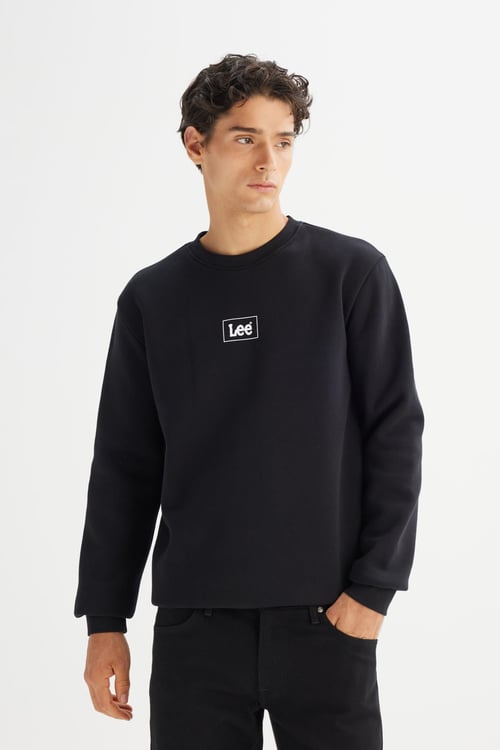 Lee Pamuklu Regular Fit Bisiklet Yaka Erkek Sweat L242499001 SİYAH