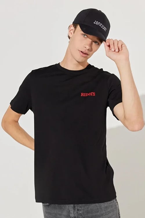 Lee Pamuklu Regular Fit Bisiklet Yaka Erkek T Shirt L231710 001 SİYAH
