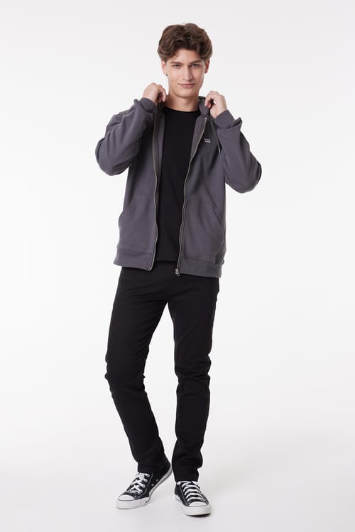 Lee Pamuklu Regular Fit Kapüşon Yaka Erkek Sweat L80KSP 003 ANTRASİT