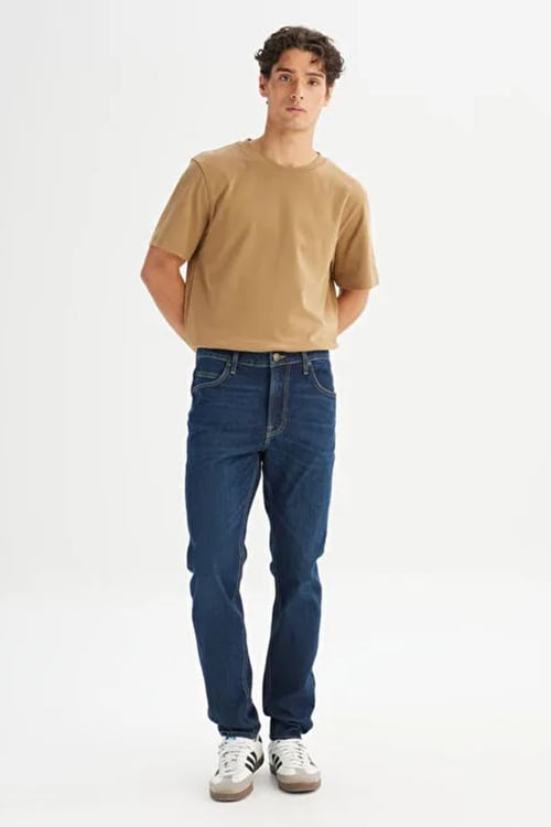 Lee Pamuklu Slim Fit Normal Bel Düz Paça Jeans Erkek Kot Pantolon L70100033 317 KOYU İNDİGO