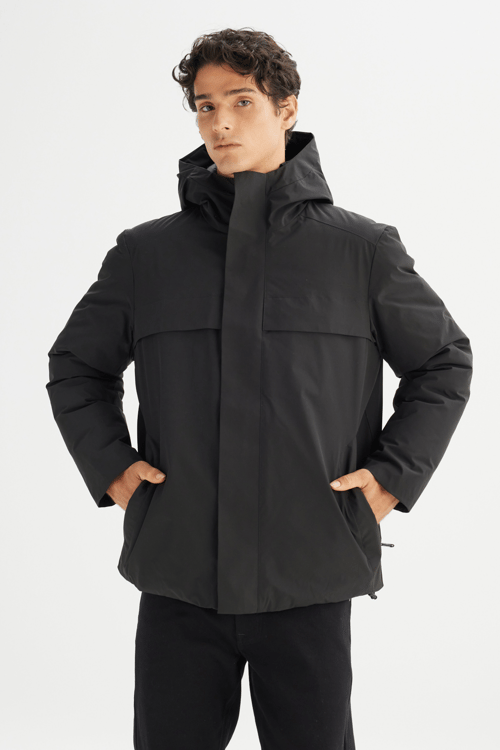 Lee Relaxed Fit Kapüşonlu Yaka Erkek Mont L2520258 001 SİYAH