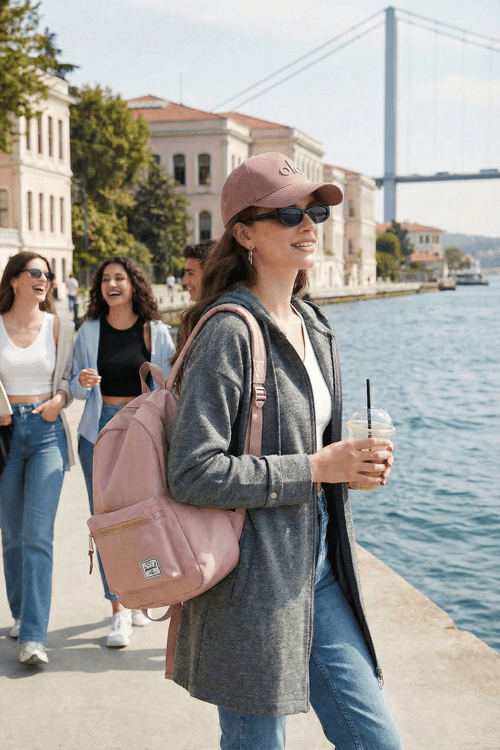 Lela Modest Regular Fit Kapüşonlu Tesettür Triko Bayan Hırka 4616176 ANTRASİT